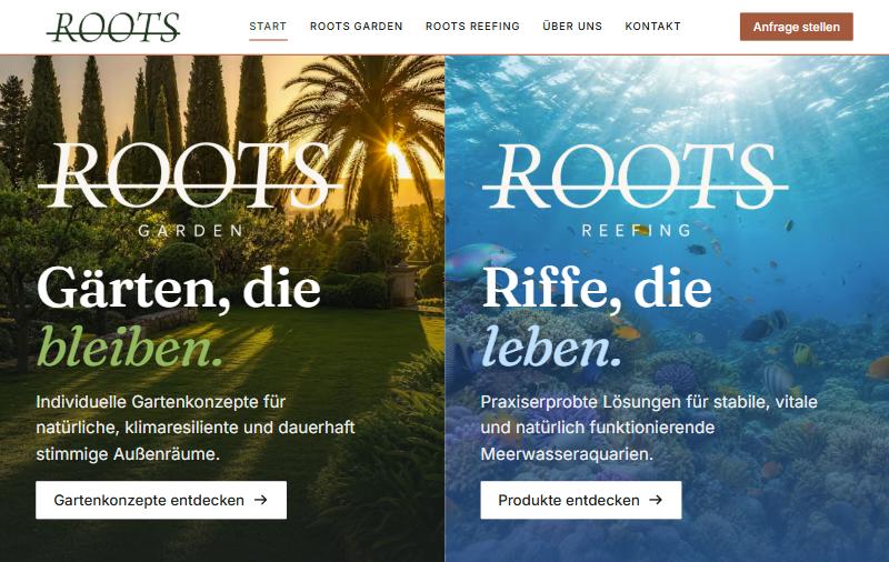 Startseite von ROOTS